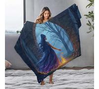 EJXN Baby Blankets A Mystical Journey Through The Enchanted Forest Flannel Blanket Throw Blankets For Couch Ashtray(125x150cm)
