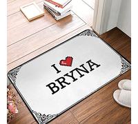 EJXN Backyard Decor Bathroom Mat | Grip Door, Aesthetic, I Love Bryna - Protector/Fall Door Mats For Outside Entry/Art Deco & Cherry Bathroom(50X80CM)