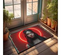 EJXN Bar Stuff For Man Cave Neon Halo: A Digital Portrait Of Serenity And Mystery Doormat Doormat Fall Large Door Mats Outdoor(65X90CM)