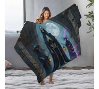 EJXN Bed Blankets Nightly Guardians: A Moonlit Encounter With The Dead Flannel Blanket Plush Blanket Throw Blanket For Couch(127x100cm)