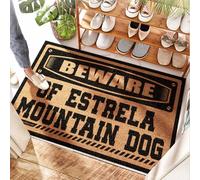 EJXN Customized Door Under Bed Front Door Mat Beware Of Estrela Mountain Dog - Gripper | Miller Baseball/Fall Outdoor Mats For Front Door - Door Indoor & Outdoor Rubber(40X60CM)