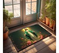 EJXN Door Mats Outdoor Fall Radiant Virgin Amidst Blooming Roses Doormat Teen Boy Room Decor Man Cave Accessories And Decor(65X90CM)