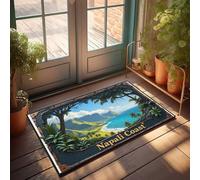 EJXN Door Matt Journey To The Enchanting Napali Coast Paradise Doormat Farm Mat Large Bath Mat(65X90CM)