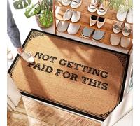 EJXN Door Rug Half Round Door Not Getting Paid For This - Strawberry Kitchen Decor | Spring Welcome Outdoor/Nautical - Extra Large Outdoor Door Mat, Rubber Garage Floor & Indoor(50X80CM)
