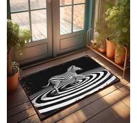 EJXN Fall Outside Door Mats Zebra In Hypnotic Spiral: A Visual Illusion Doormat Welcome Mat Fall Outside Fall Door Mat(40X60CM)