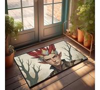 EJXN Floor Mats For Home Entrance Ethereal Warrior With Feathered Headdress Amidst Barren Trees Doormat Funny Sogns Fun Stuff(40X60CM)