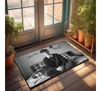 EJXN Floor Mats For House Joel The Stranger: A Black-And-White Portrait Of Intimacy Doormat Funny Office Decor Outside Fall Door Mat(50X80CM)