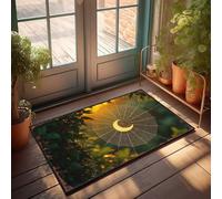 EJXN Funny Bar Decor Golden Crescent Moon In Spider Web At Sunset Doormat Man Cave Accessories Teen Boy Room Decor(40X60CM)