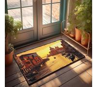 EJXN Funny Doormat For Front Door Golden Sunset Over Venice'S Grand Canal Doormat Home Mats For Front Door Plain Welcome Mat(65X90CM)