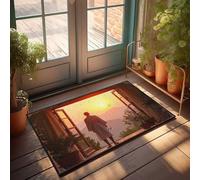 EJXN Funny House Decor Sunset Reflections: A Serene Moment In Nature Doormat Farm Rug Door Mat Indoor Entrance(50X80CM)