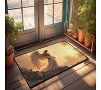 EJXN Funny Room Decor Angel Of Dawn: A Serene Sunset Portrait Doormat Outdoor Mats For Front Door Stuff For Your Room(65X90CM)