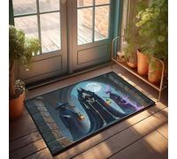 EJXN Funny Room Decor Nightly Guardians: A Moonlit Encounter With The Dead Doormat Outdoor Mats For Front Door Stuff For Your Room(50X80CM)