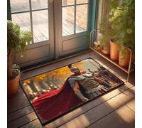 EJXN Garage Decor For Men Roman General Leading His Legion Through An Autumnal Avenue Doormat Playroom Furniture Rugs For Entryway(40X60CM)