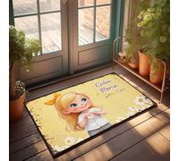 EJXN Home Alone Door Mat Happy Gutenmorgen With Heartfelt Smiles Doormat Doormat Rug Kitchen Stuff(40X60CM)