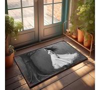 EJXN Home Alone Door Mat Whispering Winds: A Graceful Dance In Ethereal White Doormat Doormat Rug Kitchen Stuff(40X60CM)