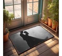 EJXN Home Sweet Apartment Doormat Romantic Silhouette: A Couple'S Eternal Embrace Doormat Back Yard Decorations Small Welcome Mat(40X60CM)