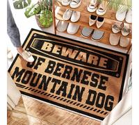 EJXN Keep Off Back Porch Mat Beware Of Bernese Mountain Dog - Memory Foam Bath | Personalized/Kitchen Sink Rug Non Slip Washable - Restroom & Waterproof(50X80CM)