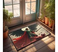 EJXN Mat In House Angel Of Justice: Guardian Over Demons Doormat Home Decor For Men Plain Doormat For Crafts(40X60CM)