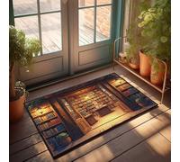 EJXN Mat In House Cozy Corner: A Warm Library Entrance Illuminated By Soft Light Doormat Home Decor For Men Plain Doormat For Crafts(40X60CM)