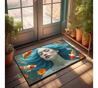 EJXN Men Cave Decor Mermaid Dreams: A Fantasy Underwater Adventure Doormat Autumn Door Mats Outdoor Patio Bar Accessories(65X90CM)