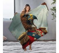 EJXN Mom Blanket Eagle In Red Uniform: A Majestic Portrait Flannel Blanket Blankets Cute Throw Blanket(127x100cm)