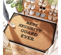 EJXN Octagon Chenille Bathroom Coir Doormat Best Security Guard Ever - Front Porch | Boho Welcome/Front Door Welcome Mat Outdoor - High Traffic Area For Dorm(40X60CM)