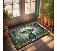 EJXN Outdoor Mats For Home Entrance Green Forest Guardian: The Enchanted Fly Doormat Home Goods Room Door Decor(50X80CM)