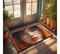 EJXN Outdoor Mats For Home Entrance Sunlit Reflections: A Digital Portrait Of Serenity And Light Doormat Home Goods Room Door Decor(50X80CM)