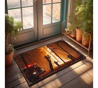 EJXN Pads & Mat Firefighters Battle Intense Wildfire Amidst Charred Forest Doormat Funny Bathroom Rugs Bedroom Decorations(65X90CM)