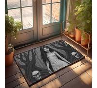 EJXN Spring Doormat Outdoor Entrance Happy Halloween Spooky Halloween Skulls Doormat Patio Bar Accessories Patio Bar Accessories(40X60CM)