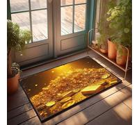 EJXN Summer Rug Golden Treasure: A Mountain Of Wealth And Luxury Doormat Home Goods Indoor Front Door Mat(65X90CM)