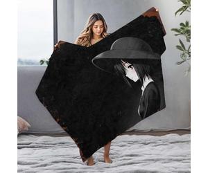 EJXN Waterproof Blanket Dark Enigma: A Mysterious Figure In Shadows Flannel Blanket Blankets Thick Blanket(127x100cm)