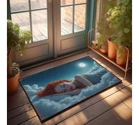 EJXN Welcome Home Door Mat Serene Dreams: A Night Sky With Moonlit Clouds Doormat Bedroom Decorations Decore For Room(50X80CM)