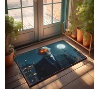 EJXN Welcome Indoor Mat An Eerie Night Scene Featuring An Older Man In A Suit With Glowin Doormat Home Bar Accessories Doors For House(65X90CM)