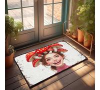 EJXN Welcome Indoor Mat Mushroom Fantasy: A Whimsical Portrait Of Joy Doormat Home Bar Accessories Doors For House(40X60CM)