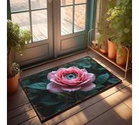 EJXN Welcome Mat Classroom A Rose With An Eye: The Stunning Intersection Of Botany And Anato Doormat Outdoor Spring Rug Hot Cocoa Bar Decor(40X60CM)