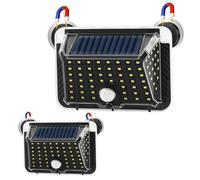 EJYTRVT Magnetic RV Solar Lights with Motion Sensor, Waterproof RV Exterior Lights for Camper, Trailer, 5th Wheel & Truck Porch, Outdoor Solar Lighting with Strong Magnets (2 Pack, Black)