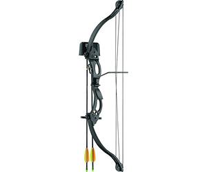 EK-Archery Compound Youth Bow Set Kirupira, 6.8 - 20 lbs, 2 Fibreglass Arrows, Accessories