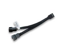 EK-Cable Y-Splitter 2-Fan PWM (10cm) Black Sleeved