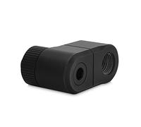 EK EKWB Quantum Torque Double Rotary Offset 28mm, G1/4, Black | Double-rotary G1/4 offset adapter, 28mm, black anodised brass, for aligning misaligned ports in tight builds.
