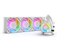 EK Nucleus AIO All-in-One Liquid CPU Cooler with EK FPT Fans, Water Cooling Computer Parts, 120mm Fan, Compatible with Latest Intel & AMD CPUs (360mm, White - CR360)