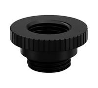 EK-Quantum Torque Surface Port Adapter, Satin Black, CNC Machined Brass, 2 x G1/