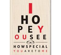EK Success Brands 60-00886 Inkadinkado Wood Stamp, Eye Chart