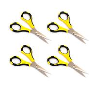 EK Tools Cutter Bee Scissors 4 Pack, Black and Yellow, Multi Pack Scissors for Fabric, Embroidery, Crafting, Herbs, Gardening, Office, Home, & More