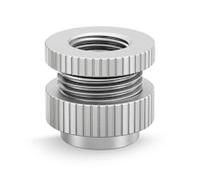 EK Water Blocks EK-Quantum Torque Pass-Through G1/4 Fitting - Satin Titanium