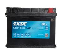 12V 62Ah 680A Car Battery EXIDE EK620 AGM Stop-Start