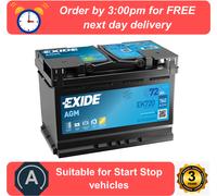 EK720 EXIDE AGM Car Battery (096AGM) Vauxhall Astra K 1.5 MK 7 (2015-2022)