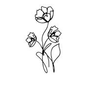 EKalgretrA 1pc 2D Flat Floral Metal Wall Art Iron Decor