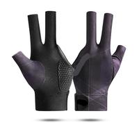 EKalgretrA Billiard Glove 1pair Open Finger Billiard Gloves Antiskid Polyester Snooker Billiards Adjustable Sticker Smooth Soft Reusable Amateur(Type2)