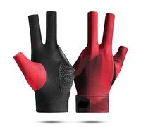EKalgretrA Billiard Glove 1pair Open Finger Billiard Gloves Antiskid Polyester Snooker Billiards Adjustable Sticker Smooth Soft Reusable Amateur(Type1)